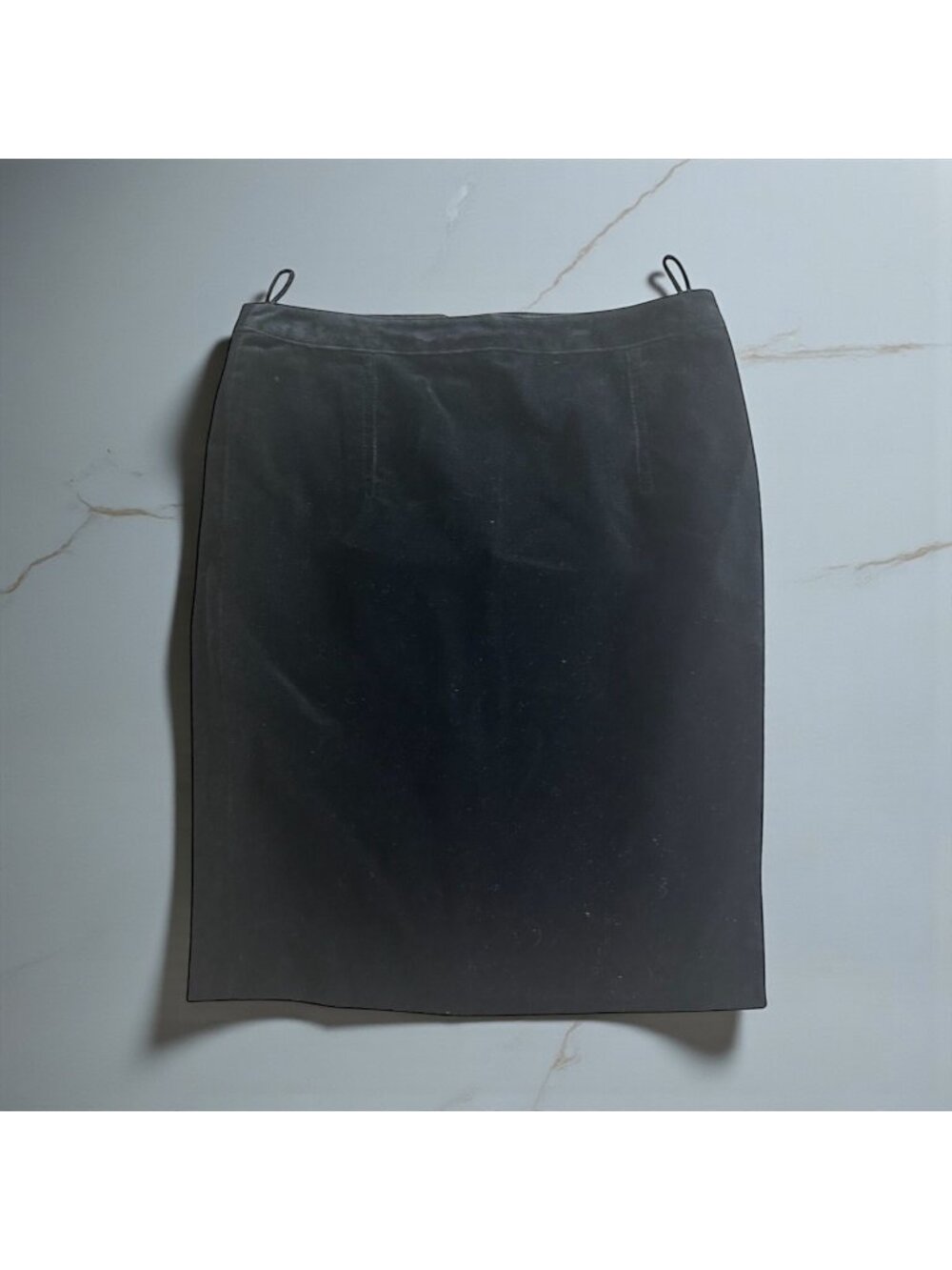 ANDREW GN Vintage Black Velvet Pencil Skirt Size 40